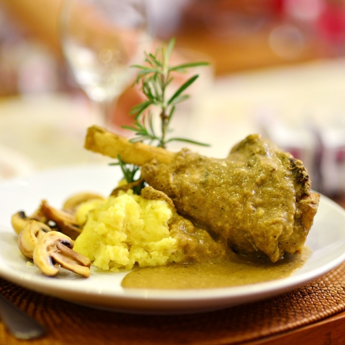 Braised Lamb Shank with Red Wine Reduction